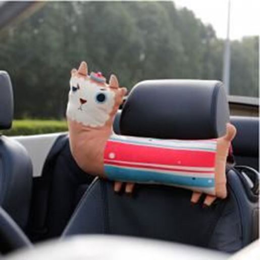 Picture of Cute Cartoon Animals Series [Lovely Alpaca] Car Headrest/Car Neck Pillow