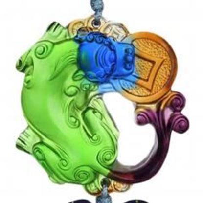 Picture of Chinoiserie Car Pendant Coloured Glaze Car Pendant(Colorful)