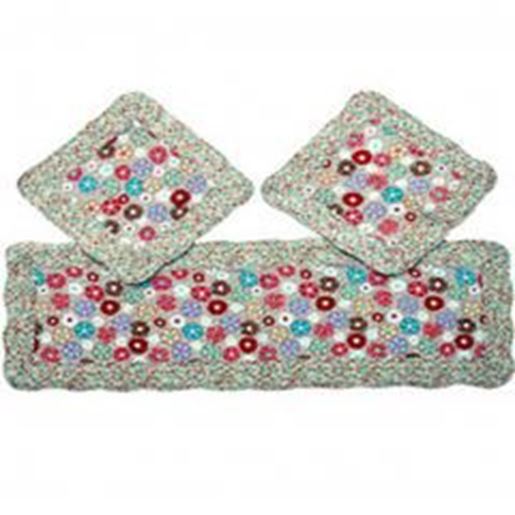 Picture of Set of 3 Lovely Cotton seat cushions/General Car Cushion,Dandelion