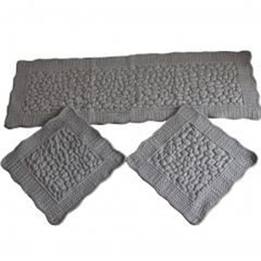 Picture of Set of 3 Plush Seat Cushions/General Car Cushion/Sofa Cushion,GRAY