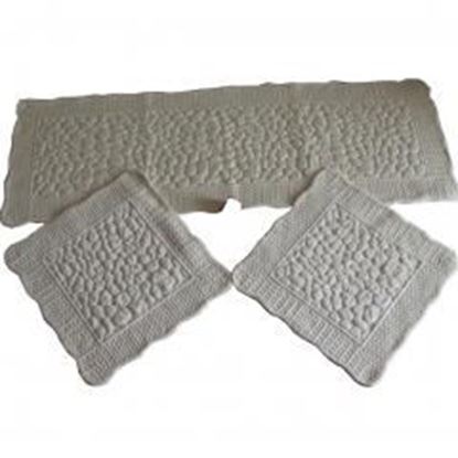 Picture of Set of 3 Plush Seat Cushions/General Car Cushion/Sofa Cushion,Creamy-white