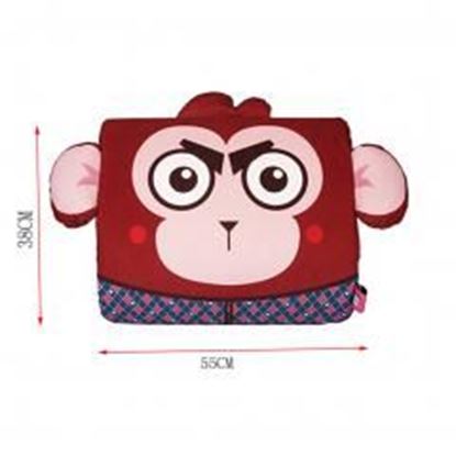 Picture of Cartoon Monkey Breathable Lumbar Support/Back Cushion Memory Foam, Mahogany