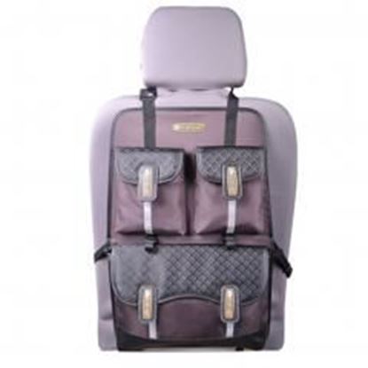 Picture of Multi-function Car Seat Back Organizer Suspension Type Oxford Storage Bag,COFFEE