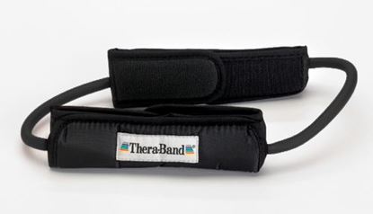 Picture of Theraband Prof Resist Tubing Loop w/Padded Cuffs Black