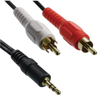 Picture of Axis 41360 Y-Adapter with 3.5mm Stereo Plug to 2 RCA Plugs, 3ft