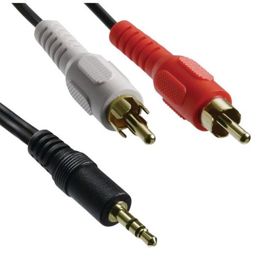 Picture of Axis 41361 Y-Adapter with 3.5mm Stereo Plug to 2 RCA Plugs, 6ft