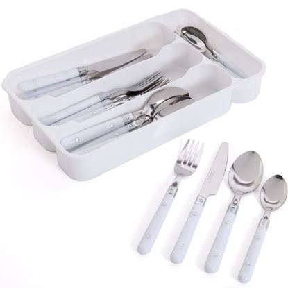 Picture of Gibson Casual Living 24-Piece Flatware Set, White