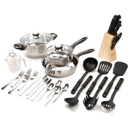 Picture of Gibson Total Kitchen Lybra 32-Piece Cookware Combo Set