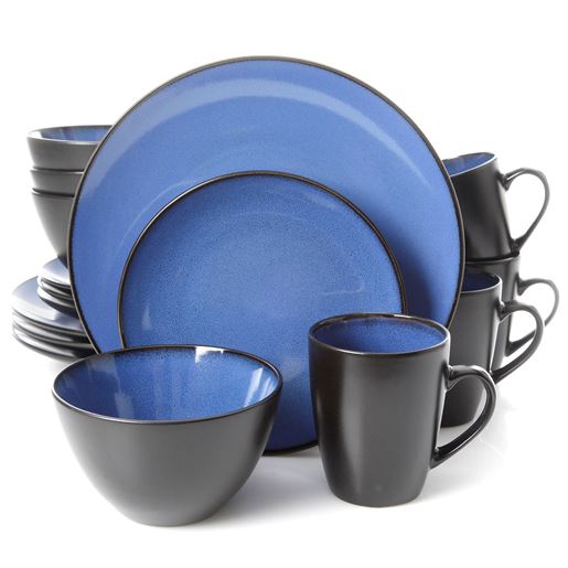 Picture of Gibson Elite Soho Lounge Round 16-Piece Dinnerware Set, Blue