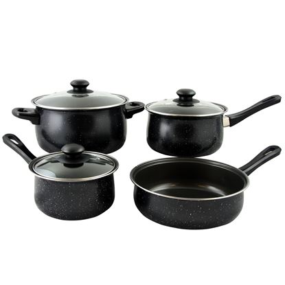 Picture of Gibson Home Casselman 7 piece Cookware Set in Black with Bakelite Handle