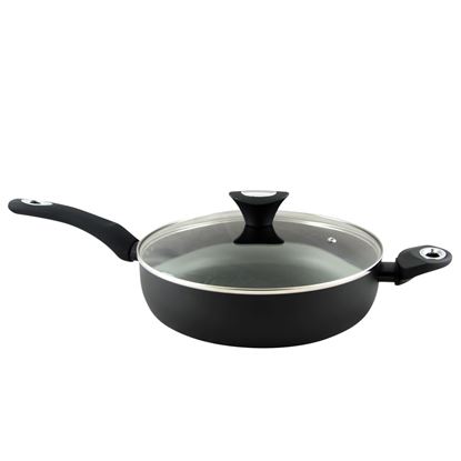 Picture of Oster Cuisine Allston 4.5 Quart Aluminum Saute Pan with Lid in Black