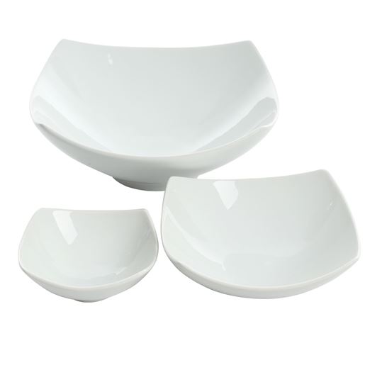 Picture of Gibson Gracious Dining 3 Piece Ceramic Bowl Set in White