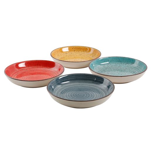 Picture of Gibson Home Color Speckle 4 Piece 10.75 Inch Stoneware Pasta Bowl Set