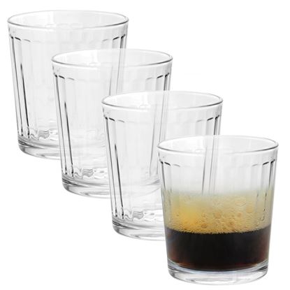 Picture of Pasabahce Optica 4 Piece 13 Ounce Double Old Fashioned Set in Clear Glass