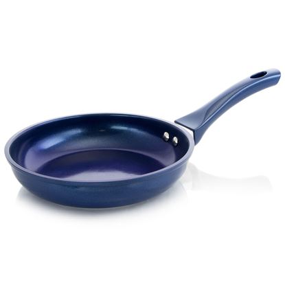 Picture of Gibson Home Glaze 10 Inch Aluminum Nonstick Frying Pan in Dark Blue