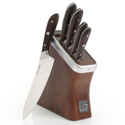 Foto de Kenmore Pro Truman High Carbon Stainless Steel 6 Piece Cutlery Set With Wood Handles