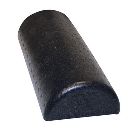 Picture of CanDo Foam Roller Black Compos Extra Firm Half-Round 6  x 12