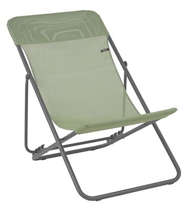 Picture of Folding Sling Chair - Set of 2 - Basalt Steel Frame - Moss Fabric