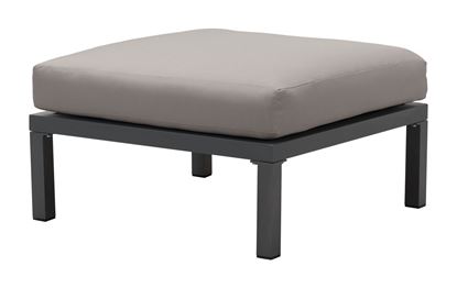 Picture of Dark Gray and Gray Sunproof Fabric Gray and White Outdoor Ottoman