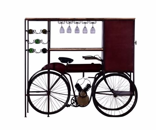 Image sur 17" X 58.5" X 67.5" Maroon Tricycle Delivery Bar