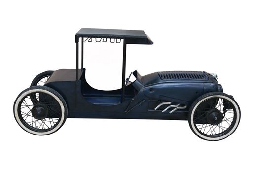 Image sur 27.5" X 83" X 40.5" Blue Hot Rod Car Bar