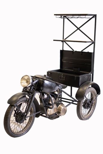 Picture of 42" X 72" X 70" Black Tri-Motorcycle Bar