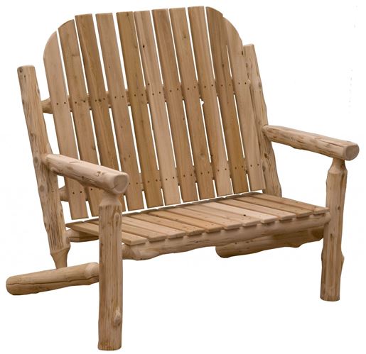 Picture of Rustic and Natural Cedar Two - Person Adirondack Chair