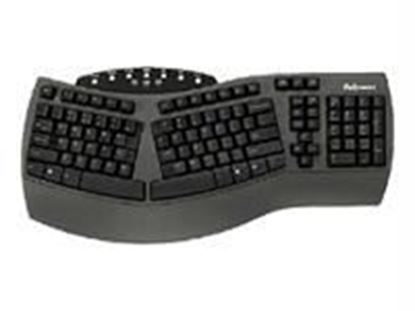 Picture of SPLIT DESIGN KEYBOARD FEATURES MICROBAN ANTIMICROBIAL PROTECTION. USB CONNECTIVI