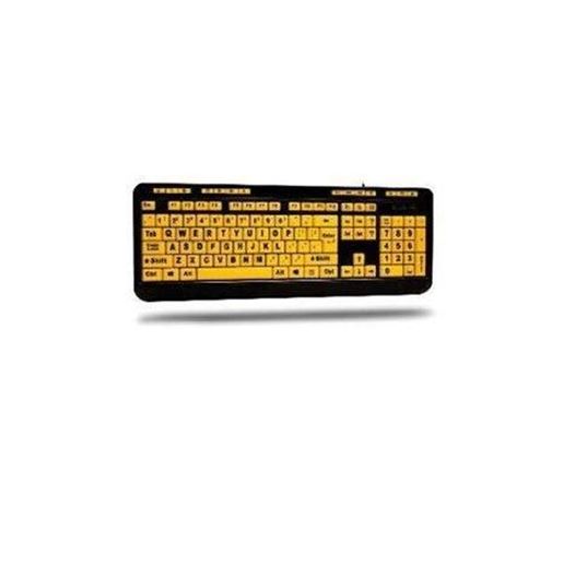 Picture of ADESSO EASYTOUCH 132 - LUMINOUS 4X LARGE PRINT MULTIMEDIA DESKTOP KEYBOARD