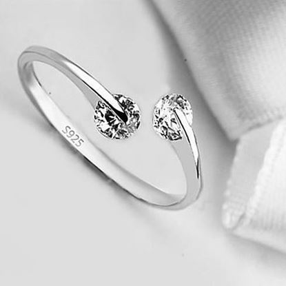 Picture of Match Made In Heaven - Two Diamonds have come together on a Sterling Silver Ring