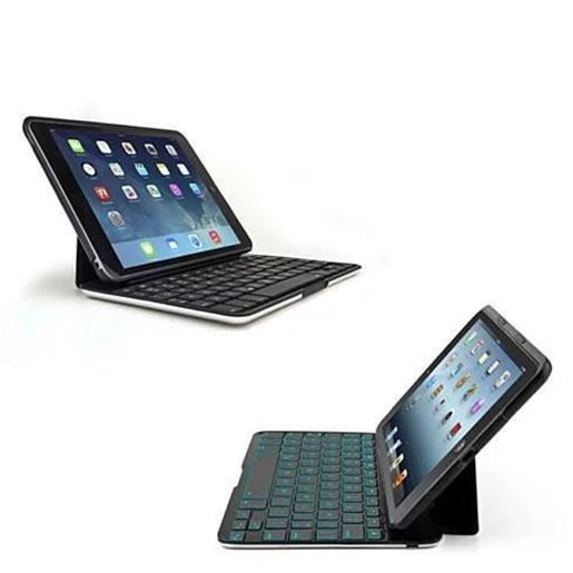 Picture of Slimmest Backlit iPad 2/3/4, Air 1/2 and Mini Hard Shell Case with Bluetooth Keyboard