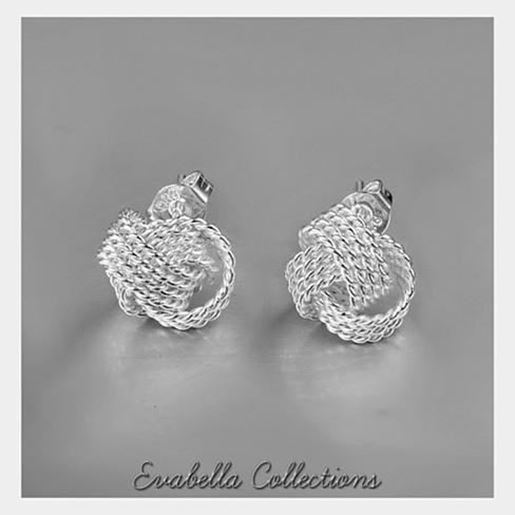 Picture of Knotty And Nice - The Knotted Rope Earrings in Silver