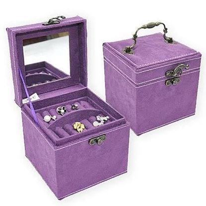 Picture of Soft Velour - Personal Jewel Box in Luscious Colors with Ornate Hardware