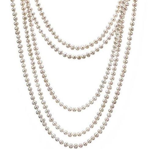 Picture of Fresh Water Pearl, 100 inch Long and Wrap around neck Necklace in 7/8 mm Round Pearls