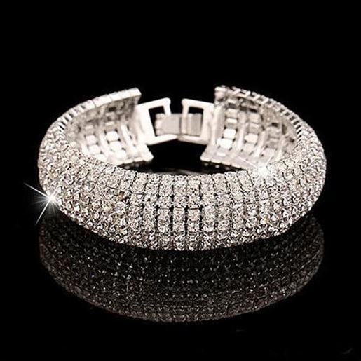 Picture of Glamour Girl Crystal Bangle Cuff Bracelet