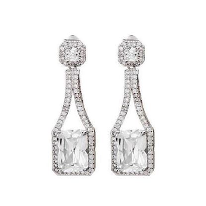 Picture of Love At First Glance - The Diamond Crystal Bridal Earrings