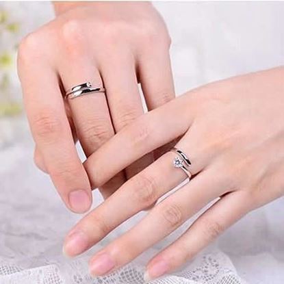 Picture of We Belong Together - Set of 2 Rings in 925 Silver