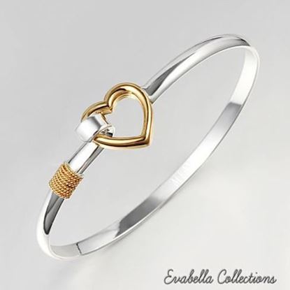 Picture of Hold My Heart Gold And Silver Polished Bracelet