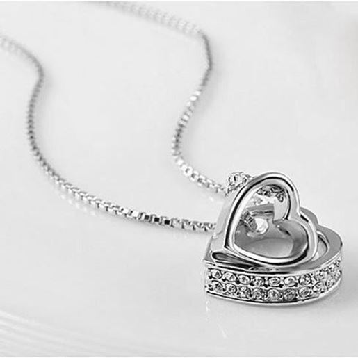 Picture of Hugging Hearts Pendant and Chain