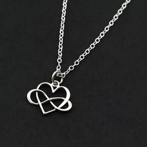 Picture of Admiration Heart And Infinity Rhodium Pendant With Chain