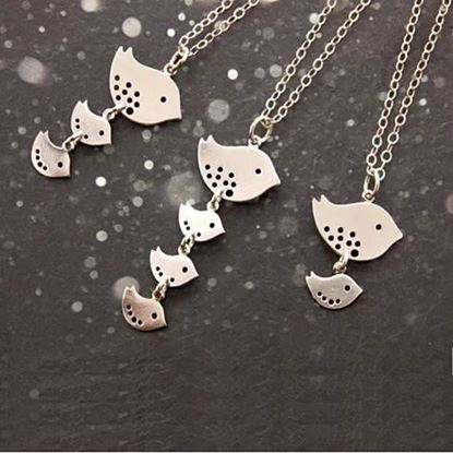 Picture of Happy Bird Day Necklace in Sterling Silver