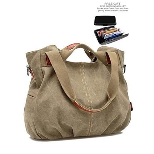 Picture of ARM CANDY Handy Natural Canvas Handbag