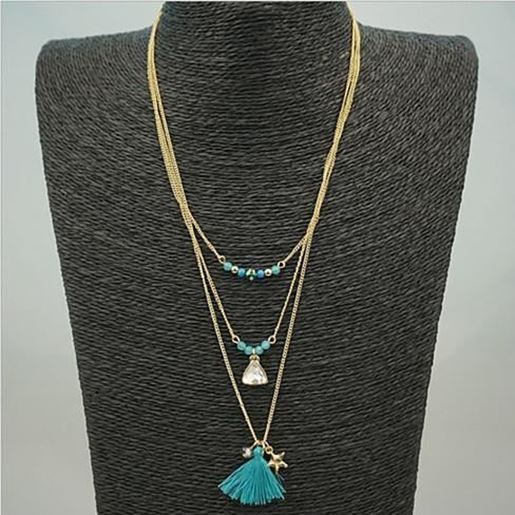 Picture of TASSEL AND TRINKETS Layered Necklace