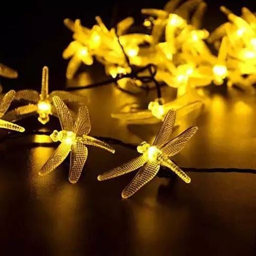 Picture of Solar Powered DragonFly LED Light String