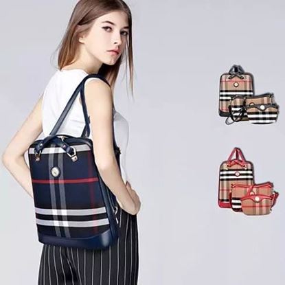 Picture of Posh And Cool Convertible 3 in 1 Backpack in Plaid