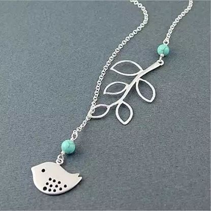 Picture of TURQUOISE SPRING Beautiful Bird Lariat Necklace