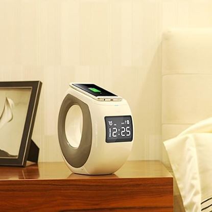 Picture of Ocean Wave Bluetooth Speaker , Clock and Wireless Phone Charger