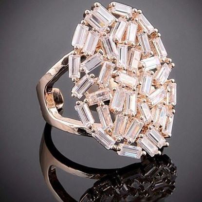 Picture of Confetti Cocktail Rings Baguettes On Rose Gold and Silver Plated