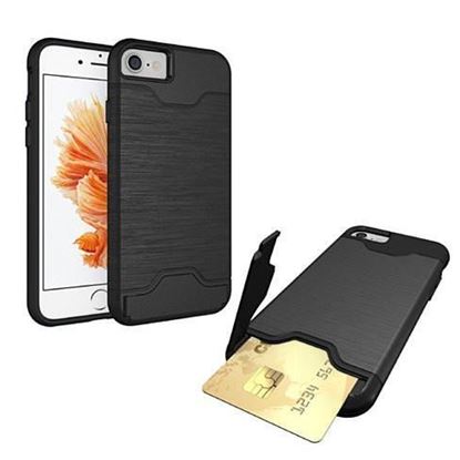 Picture of iPhone 7 Slide O Matic Case and Credit Card Storage.