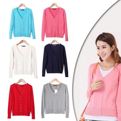 Picture of New Year Cardigans Long Sleeves Button Down Style